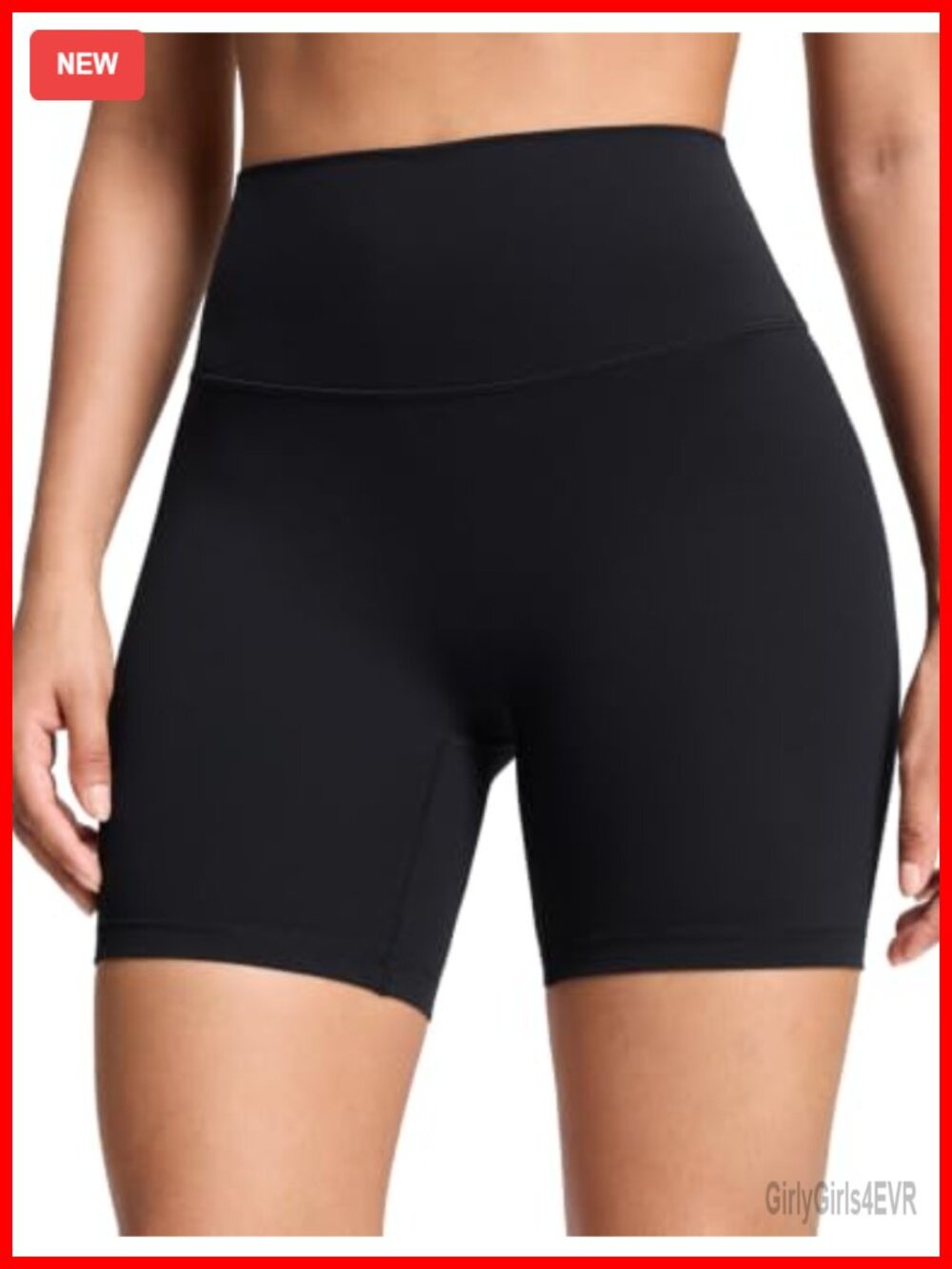 No Front Seam Biker Shorts High Rise Hidden Pocket 6 Inseam